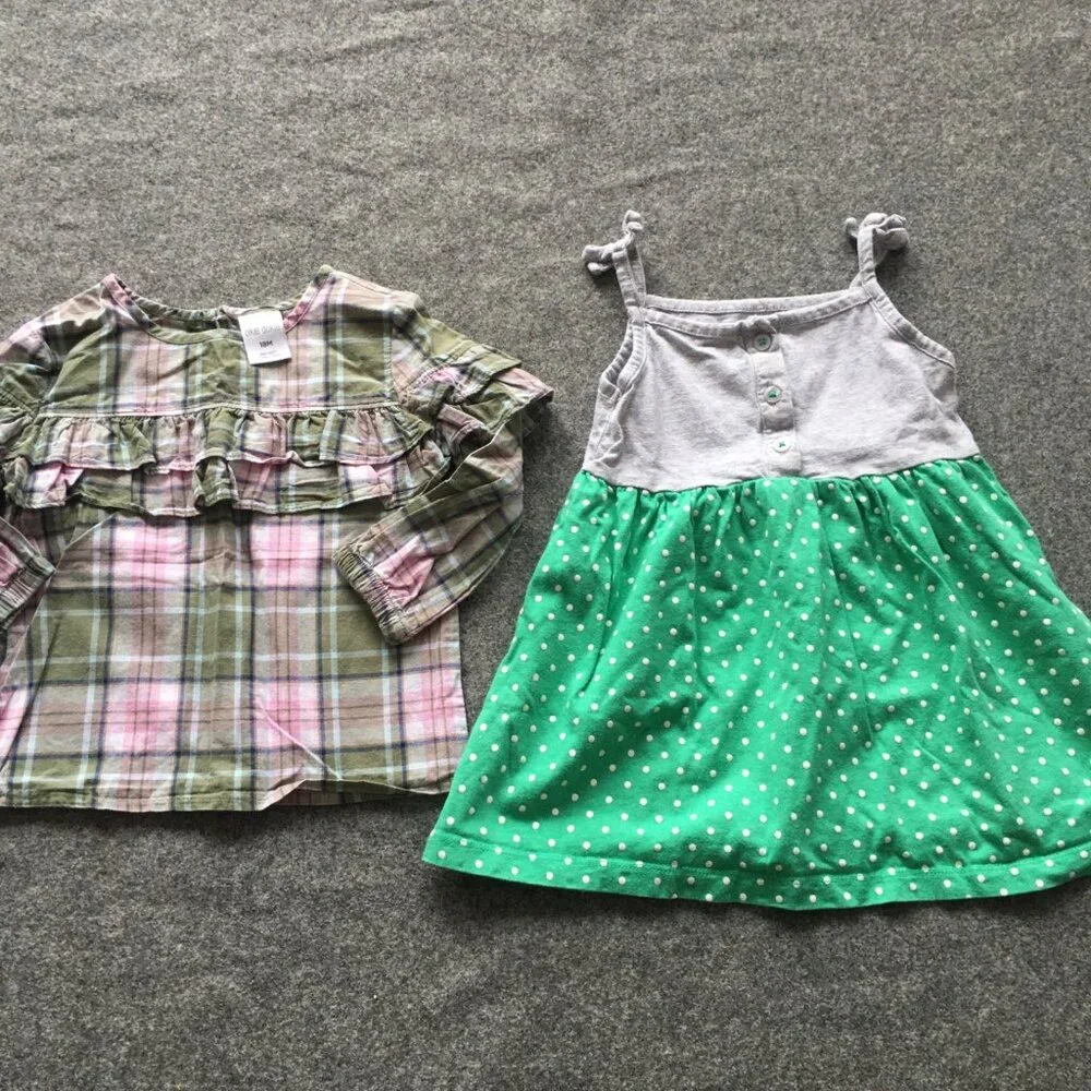 Baby Girl 18-24 Months Clothing Lot 8x‎ Pieces Bulk Winter Preppy Casual Cotton